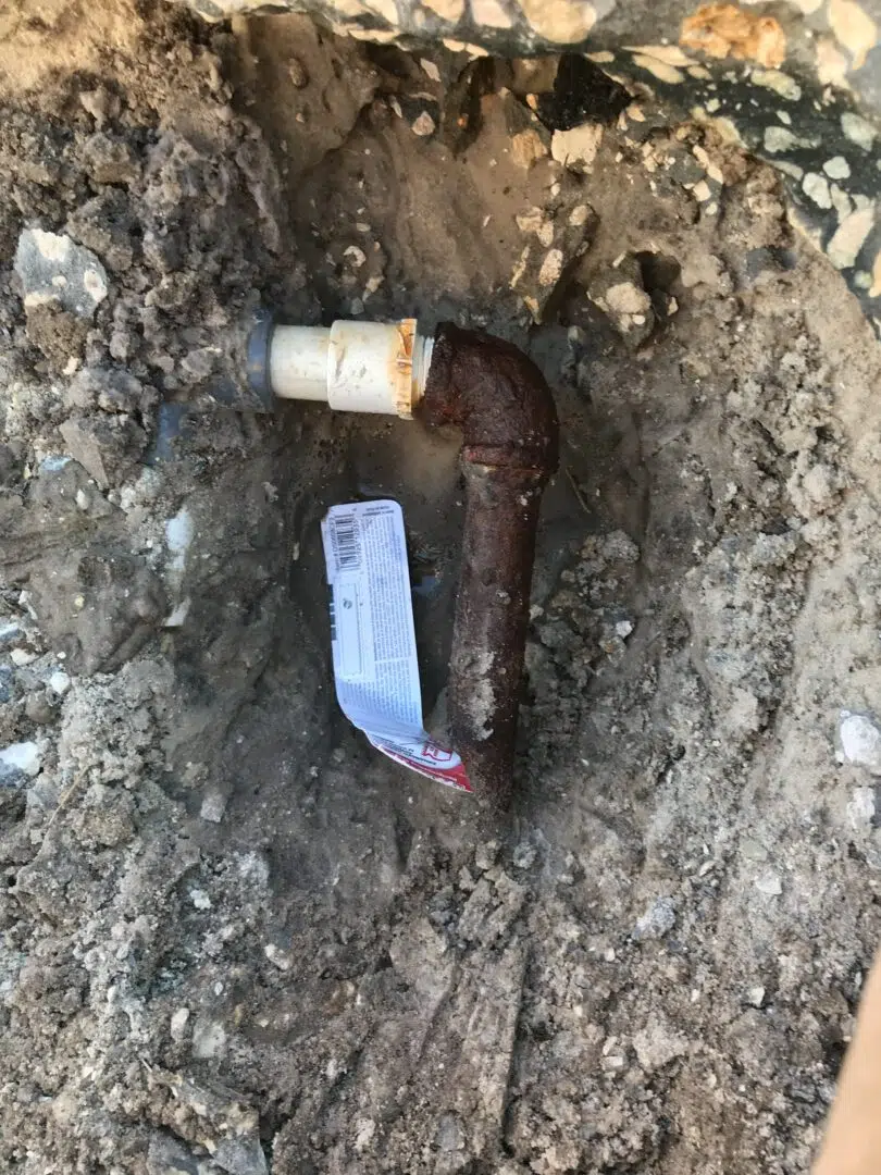 Rusted pipe replacement