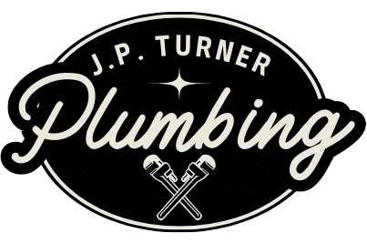 J.P. Turner Plumbing logo featuring the company name and crossed pipe wrenches.